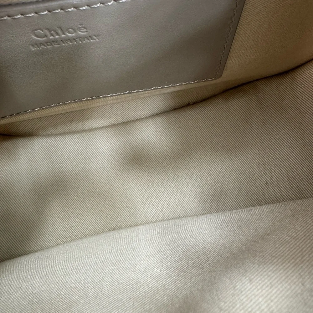 Chloe Gray Crossbody Bag with Gold Ring - Picture 6 of 9